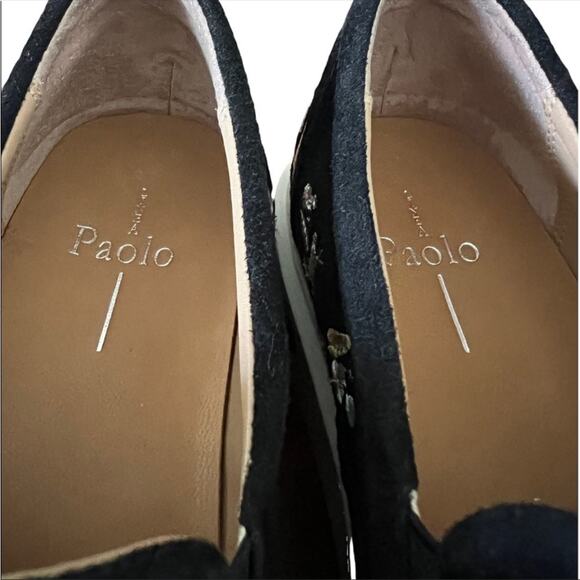 Linea Paolo Platform Fairfax Flower Embroidered Slip On Sneakers Size 9.5 - Picture 7 of 8